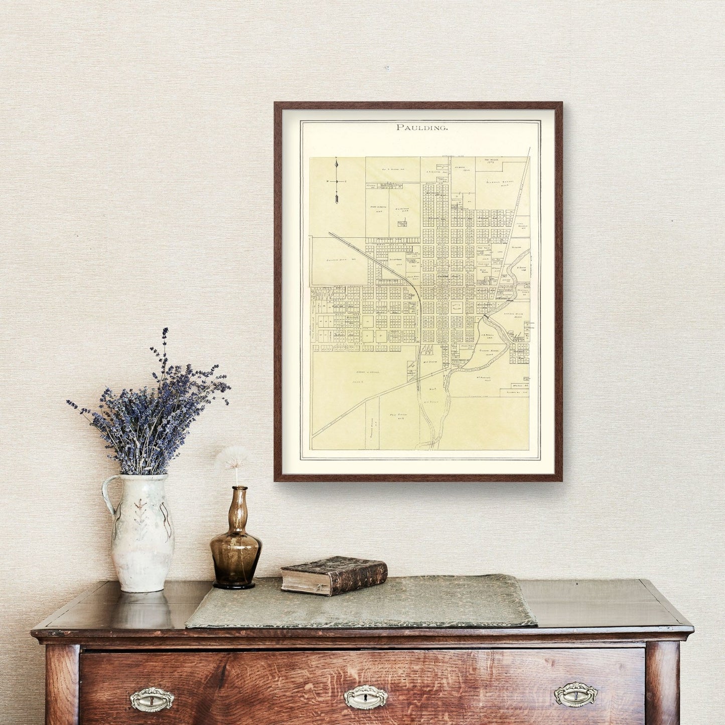 Vintage Map of Paulding, Ohio, 1905