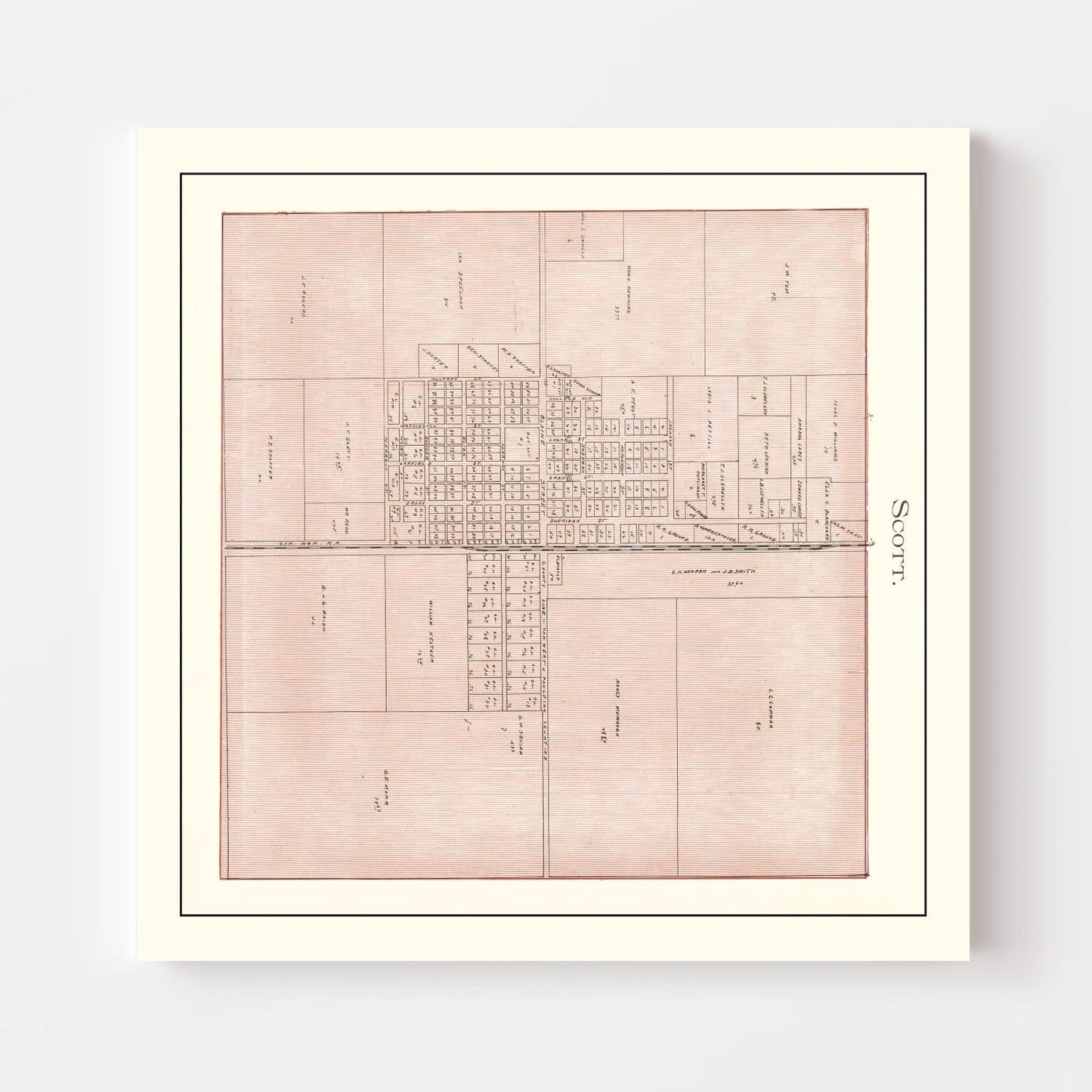 Vintage Map of Scott, Ohio, 1905