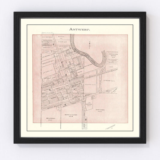 vintage map of Ida County, Iowa, 1906