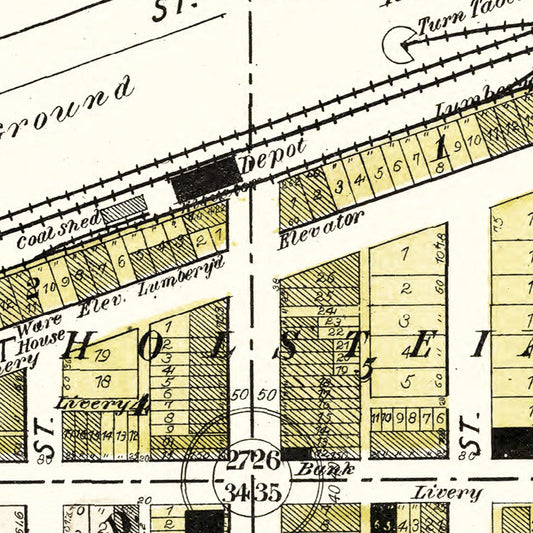Vintage Map of Holstein, Ida County, Iowa, 1906