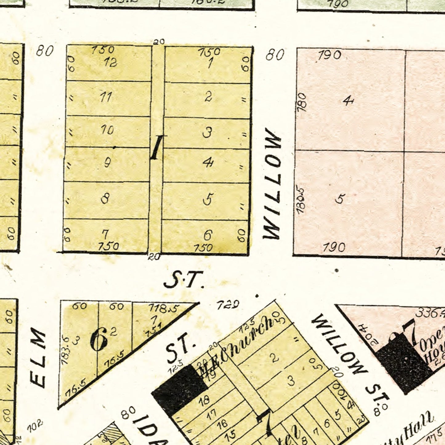 Vintage Map of Battle Creek, Iowa, 1906