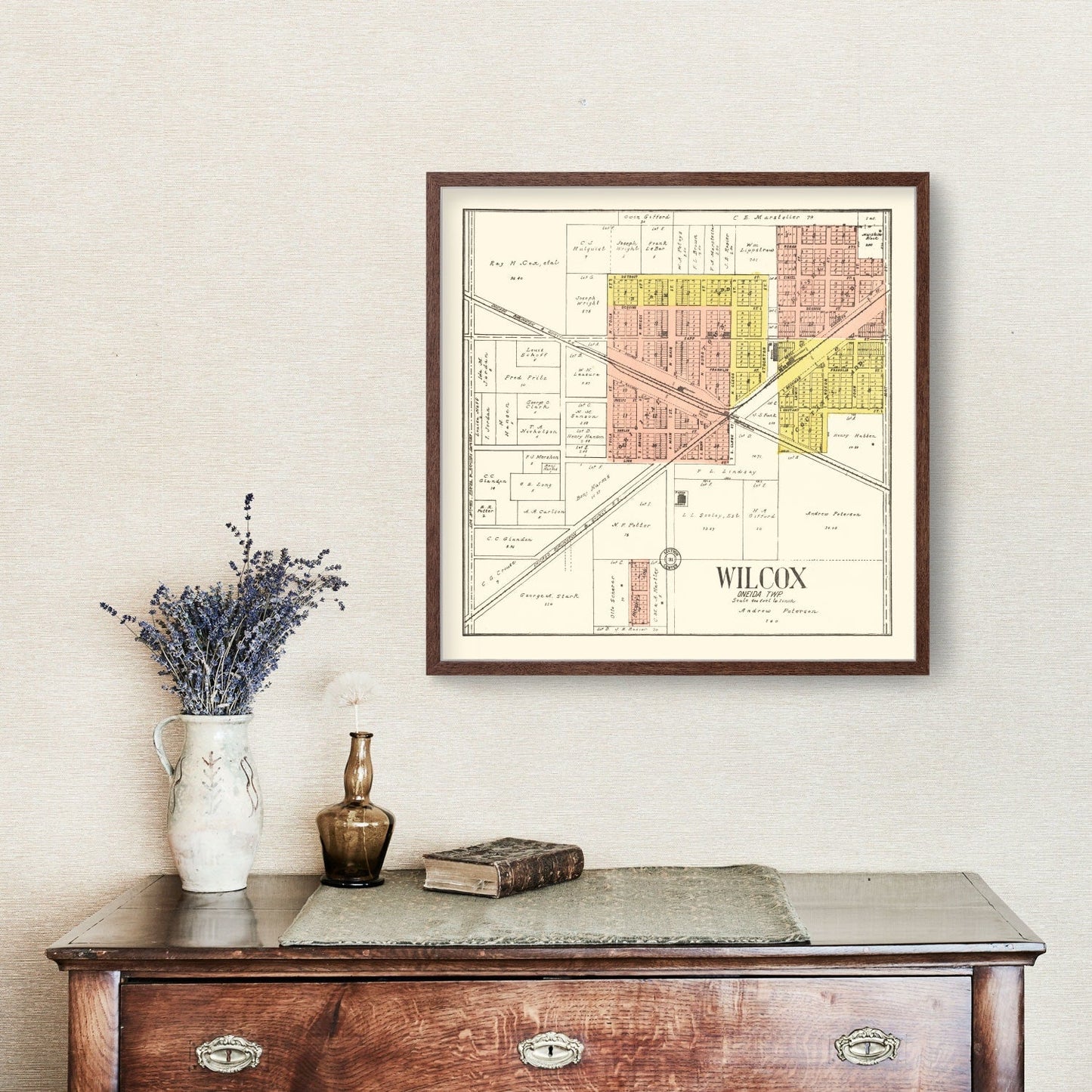 Vintage Map of Waushara County, Wisconsin, 1906