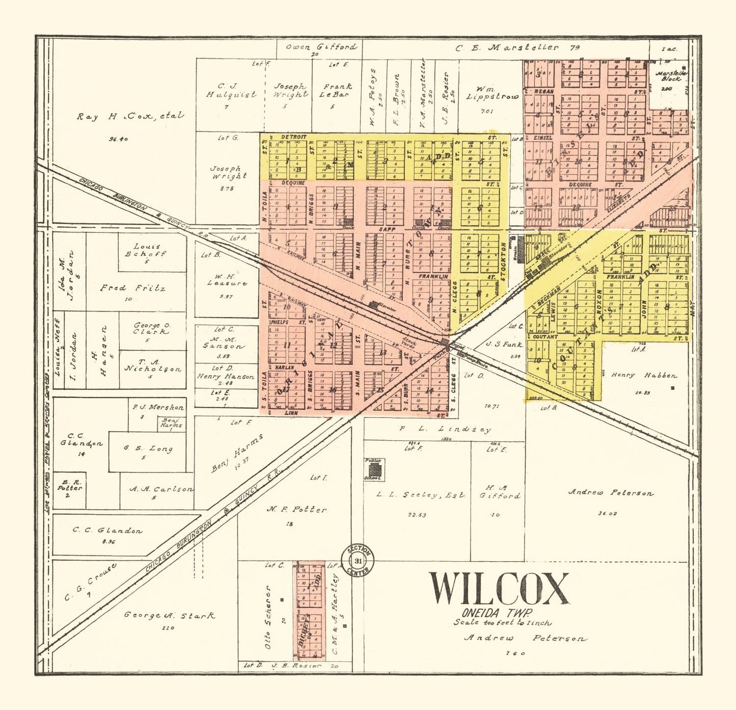 Vintage Map of Waushara County, Wisconsin, 1906