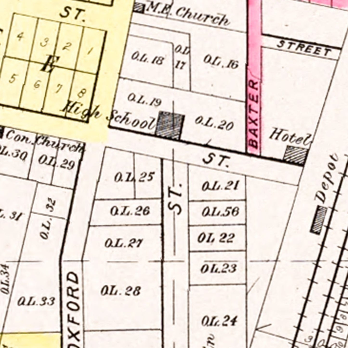 Vintage Map of Wautoma, Wisconsin, 1906