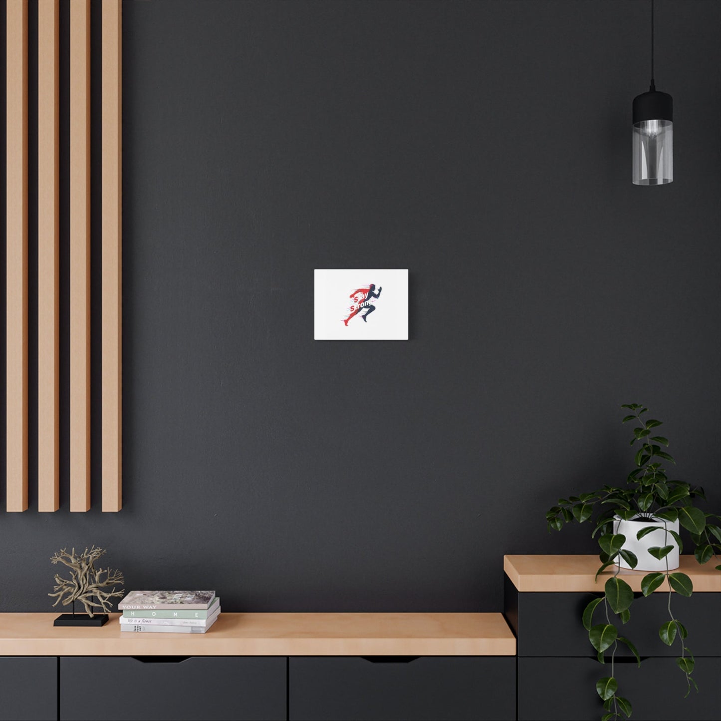Stay Strong Runner Canvas | Fitness Motivation, Gym Wall Art