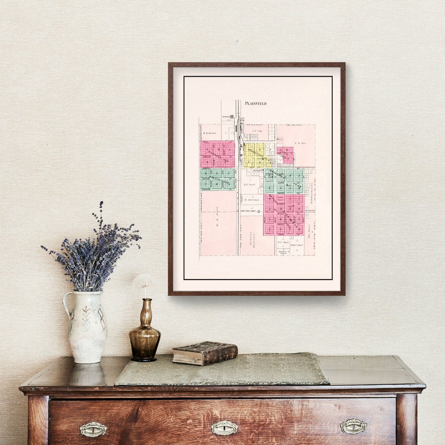 Vintage Map of Plainfield, Wisconsin, 1906
