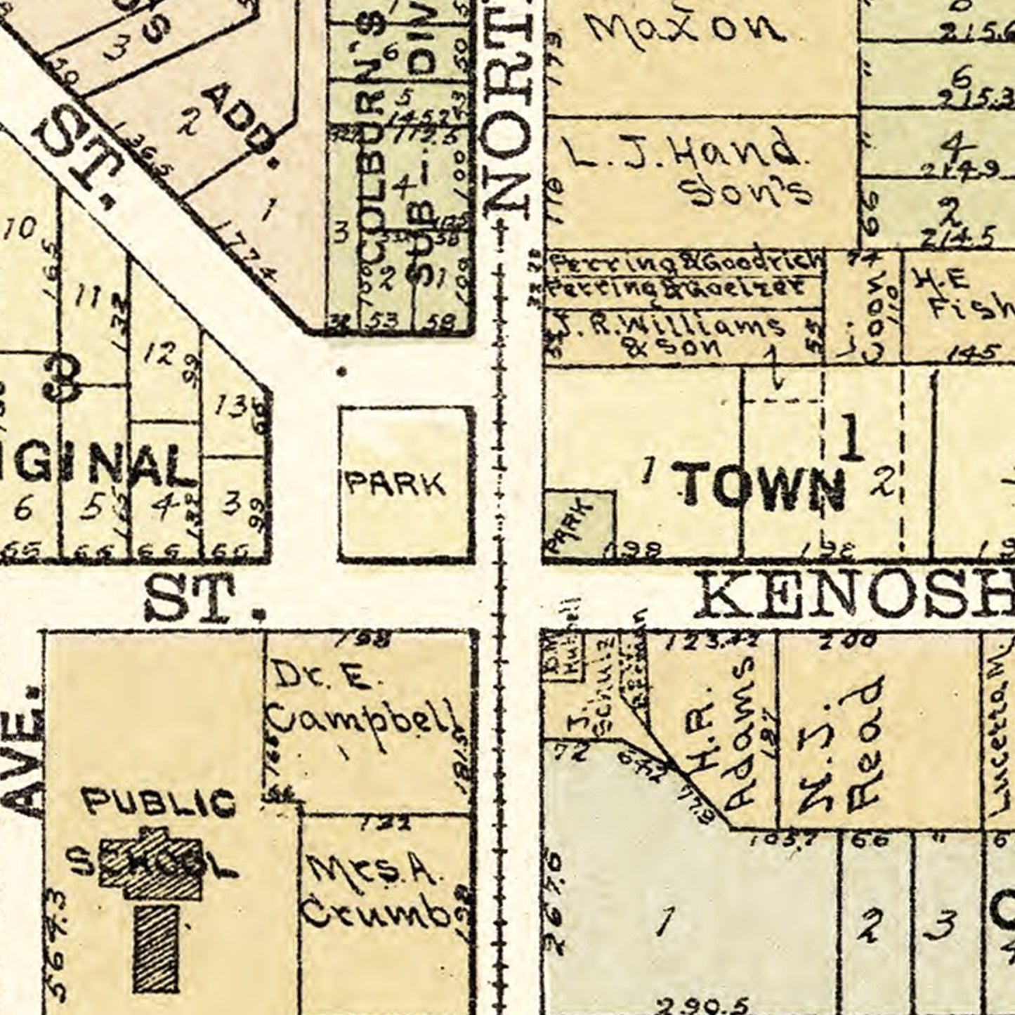 Vintage Map of Walworth, Wisconsin, 1907