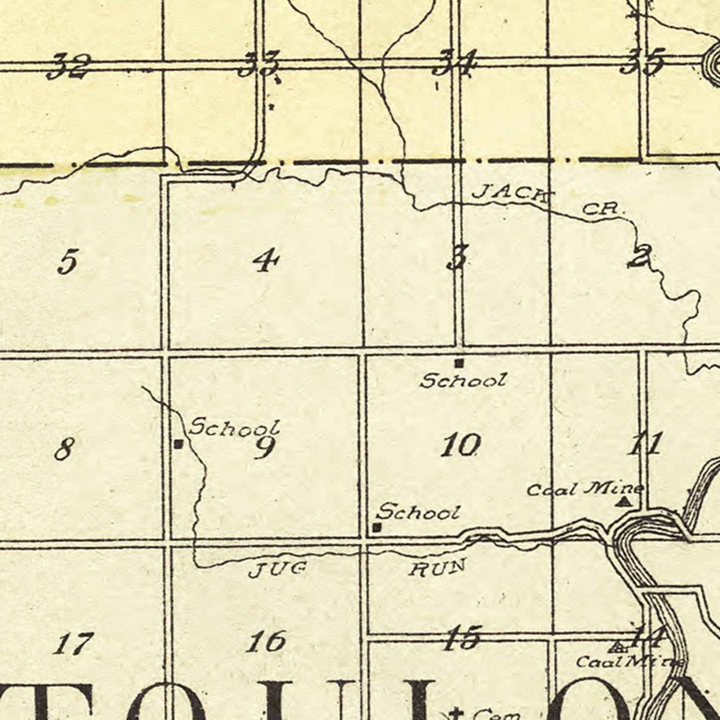 Vintage Map of Stark County, Illinois, 1907