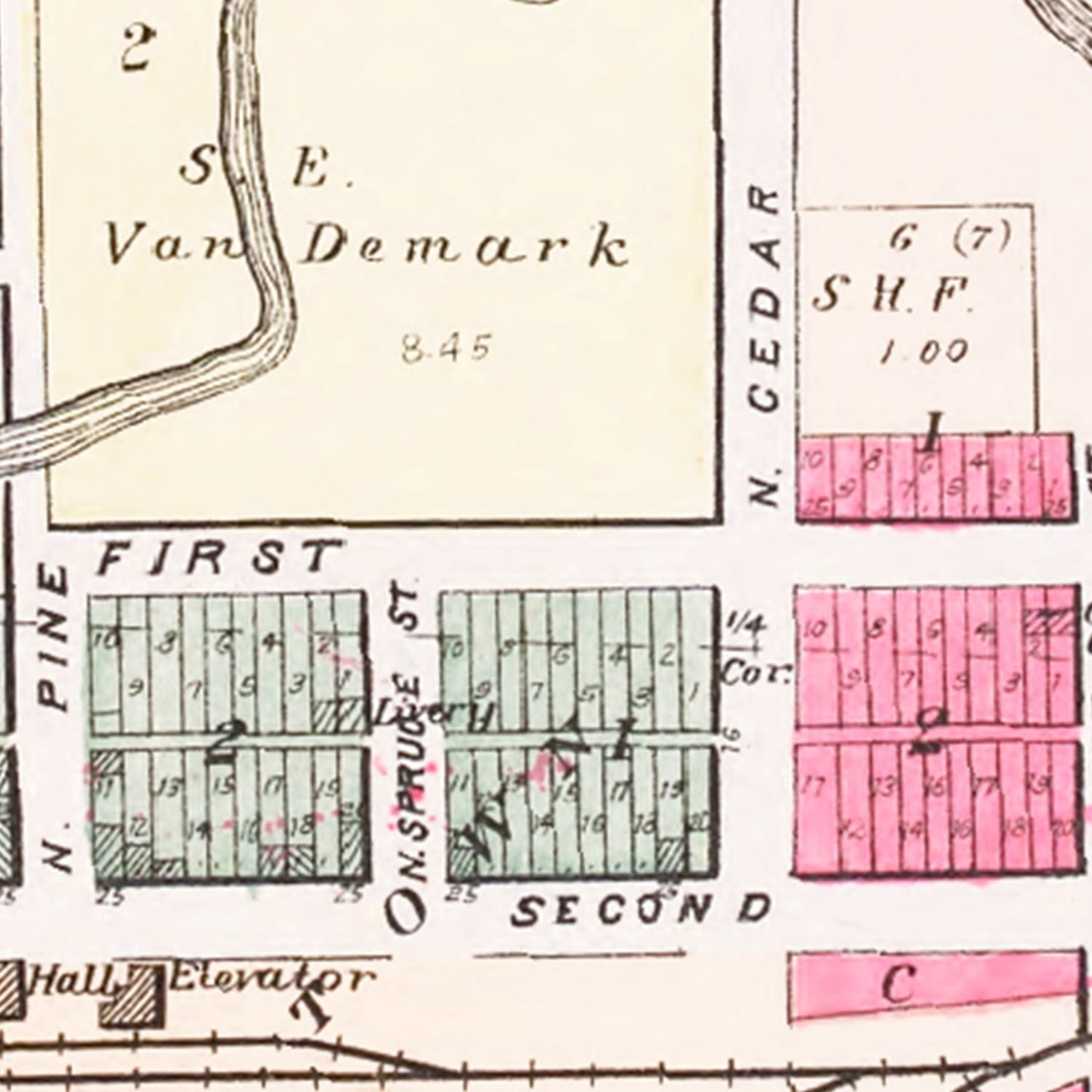 Vintage Map of Valparaiso, Nebraska, 1907