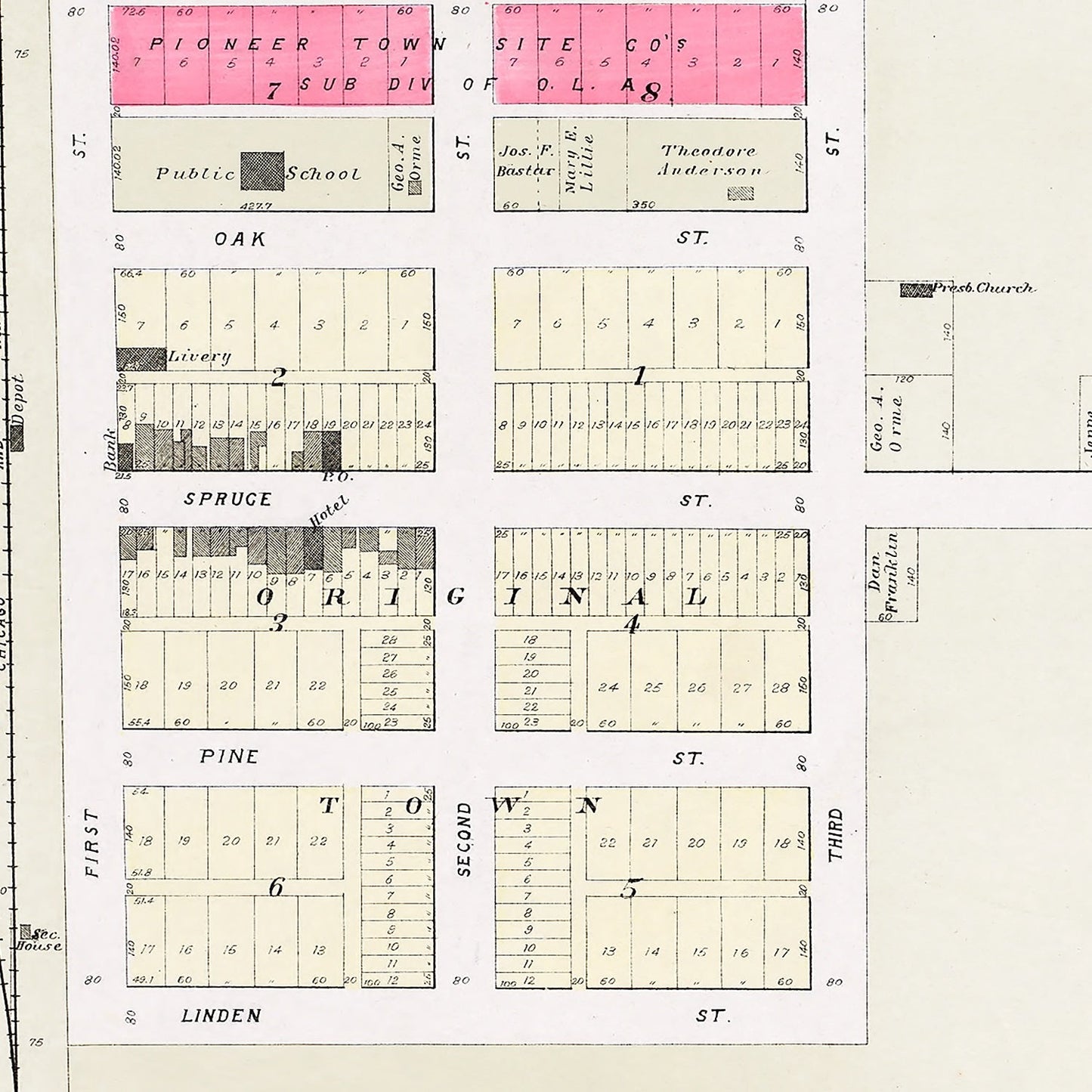 Vintage Map of Colon, Nebraska, 1907