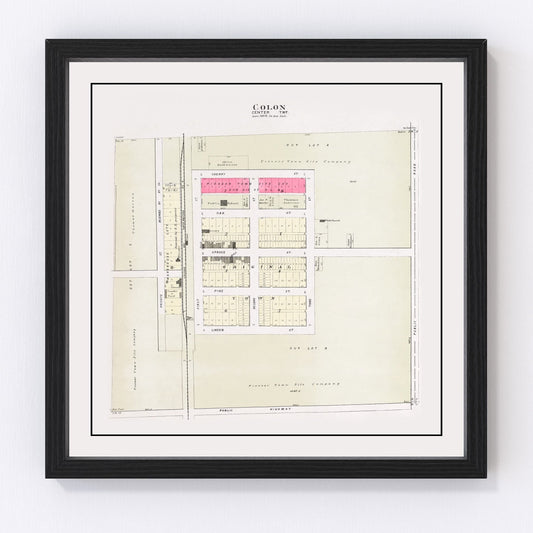 vintage map of Colon, Nebraska, 1907