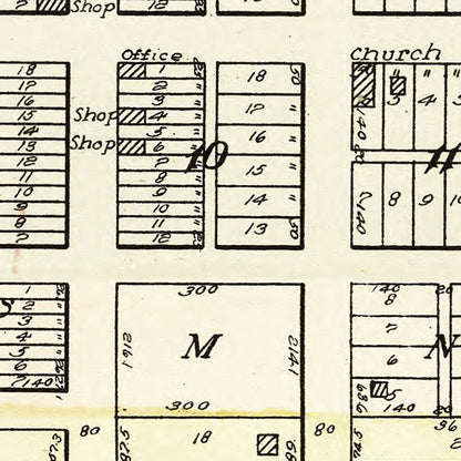 Vintage Map of Bancroft, Nebraska, 1908
