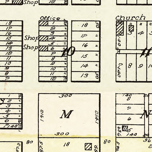 Vintage Map of Bancroft, Nebraska, 1908