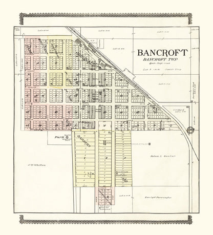 Vintage Map of Bancroft, Nebraska, 1908