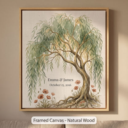 Personalized Willow Anniversary Canvas