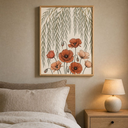 Poppy and Willow 9th Anniversary Wall Art, Framed