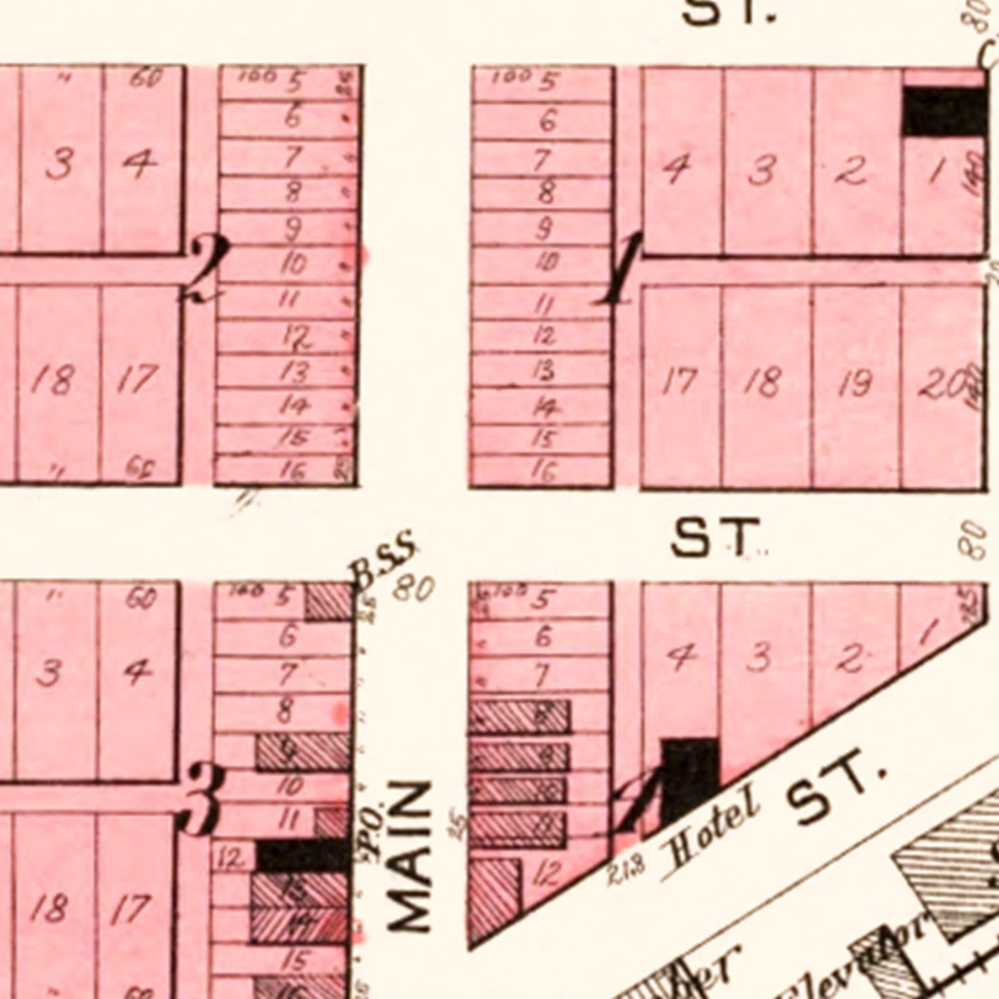Vintage Map of Kennard, Nebraska, 1908