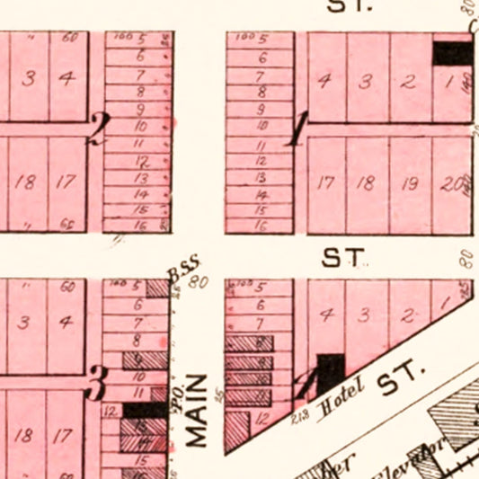 Vintage Map of Kennard, Nebraska, 1908