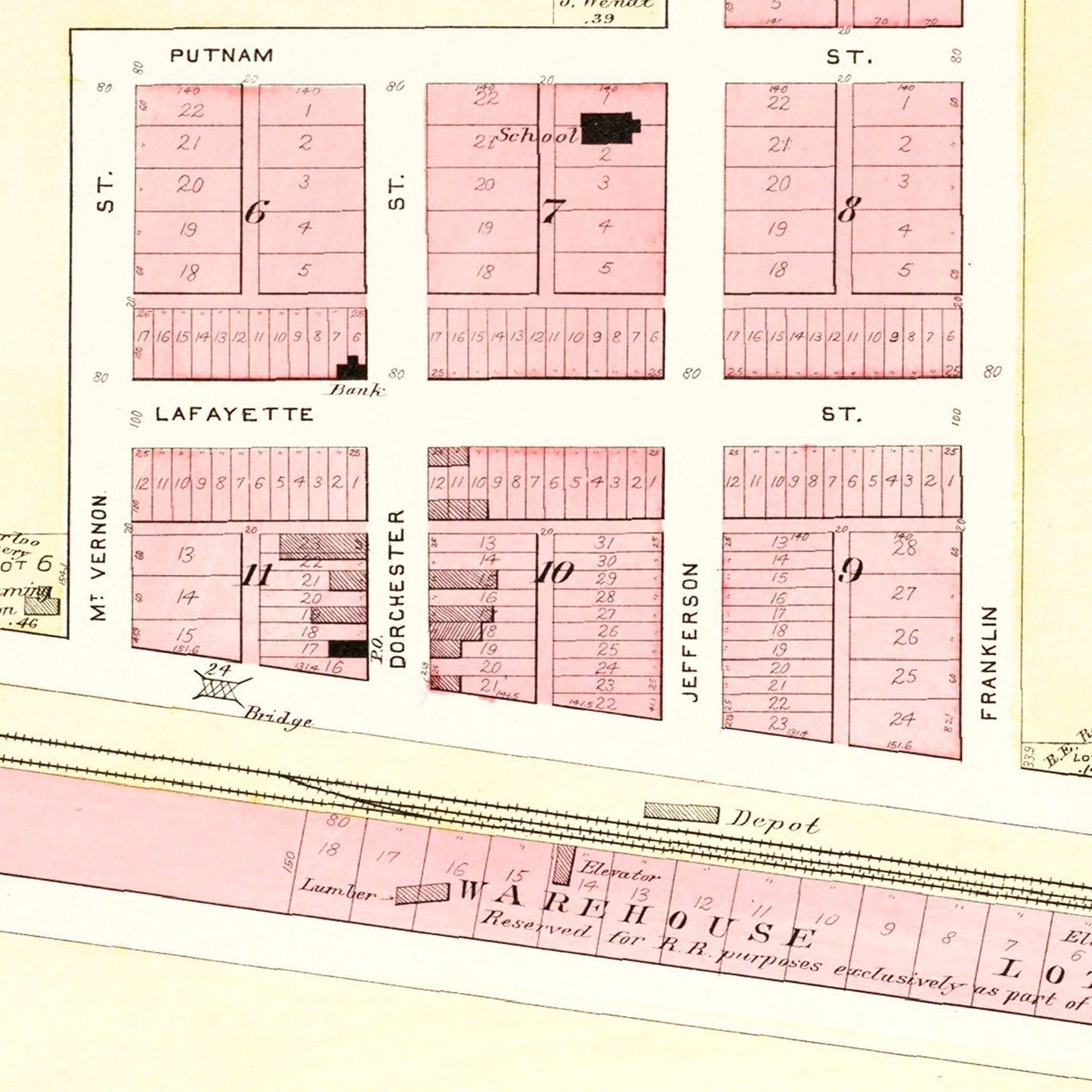 Vintage Map of Washington, Nebraska, 1908