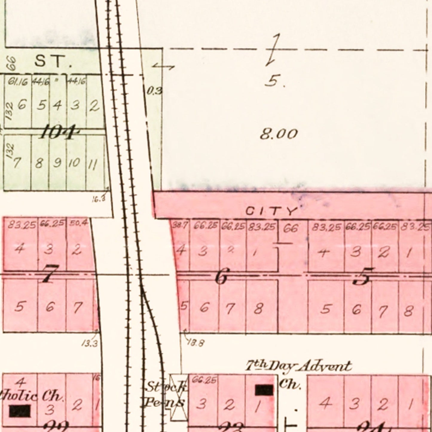 Vintage Map of Fort Calhoun, Nebraska, 1908