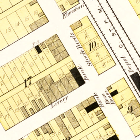 Vintage Map of Herman, Nebraska, 1908