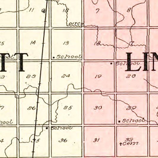 Vintage Map of Buena Vista County, Iowa 1908