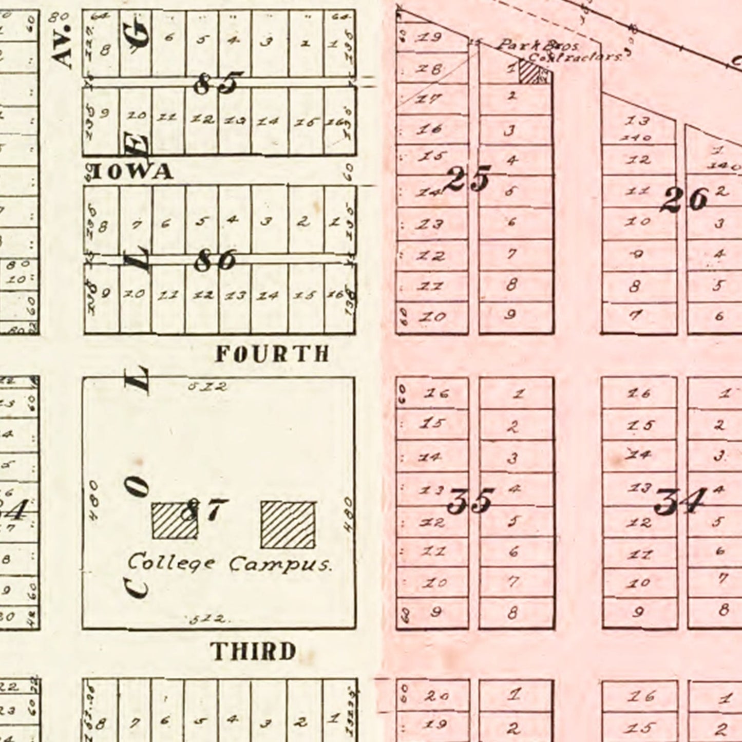 Vintage Map of Storm Lake, Iowa, 1908