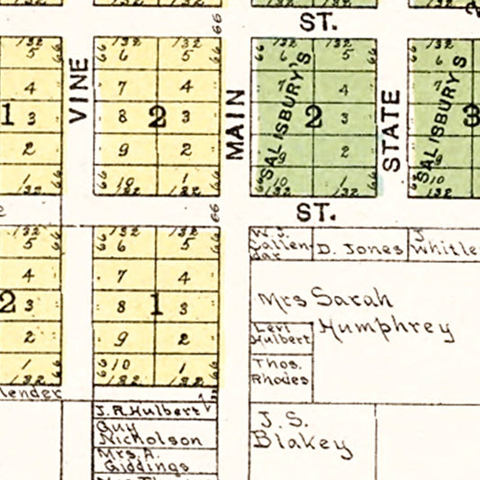 Vintage Map of Union Grove, Wisconsin, 1908