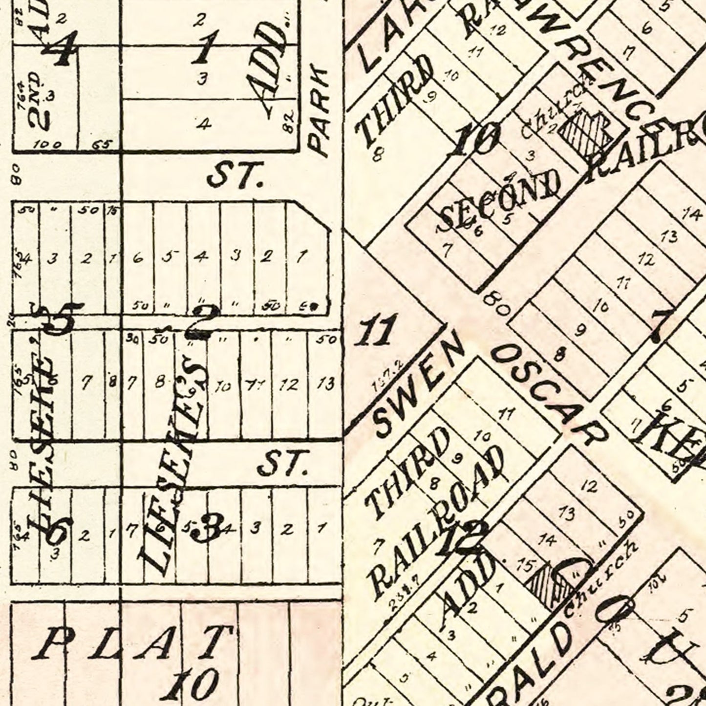 Vintage Map of Arlington, South Dakota, 1909