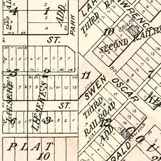 Vintage Map of Arlington, South Dakota, 1909