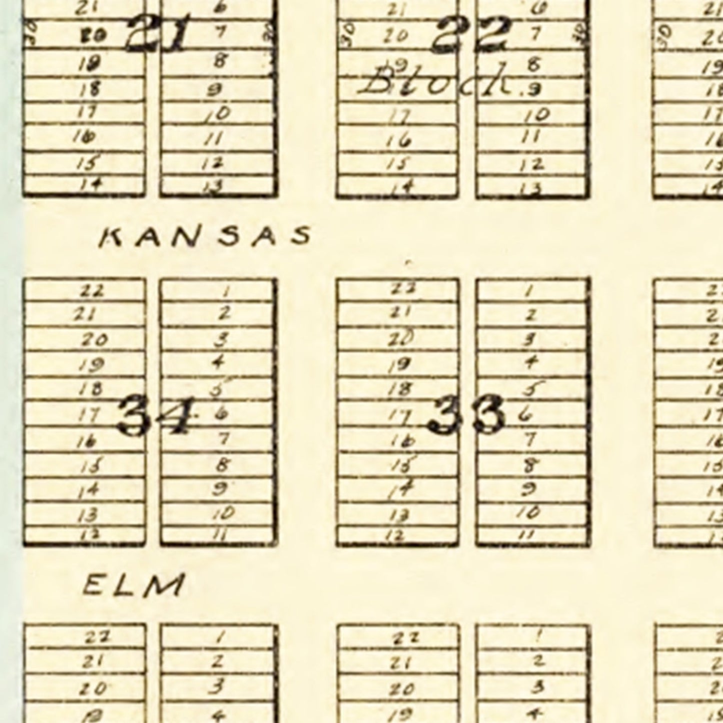 Vintage Map of Riley, Kansas, 1909