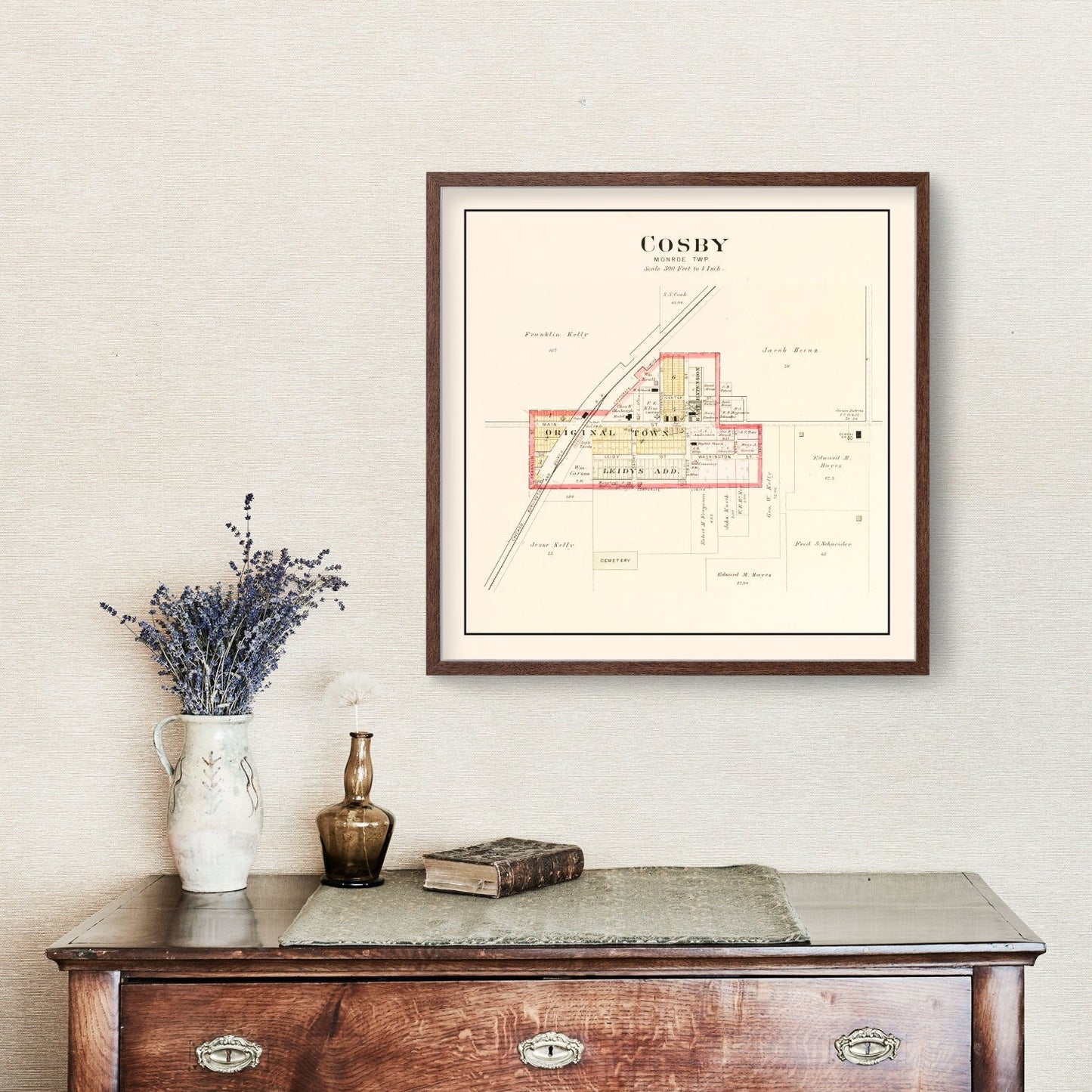 Vintage Map of Cosby, Missouri 1909
