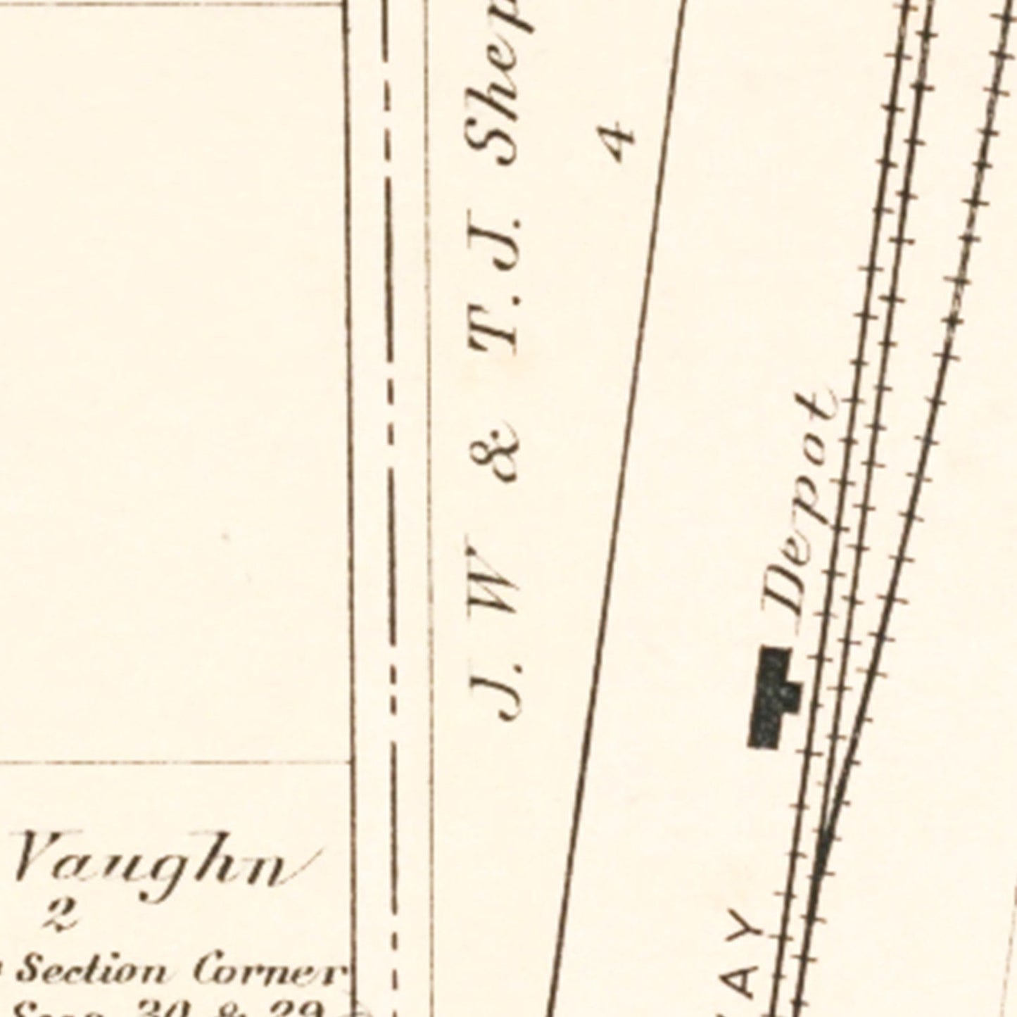Vintage Map of Rea, Missouri, 1909