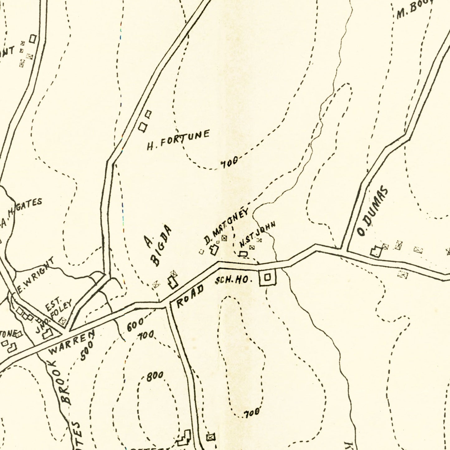 Vintage Map of Palmer, Massachusetts, 1912