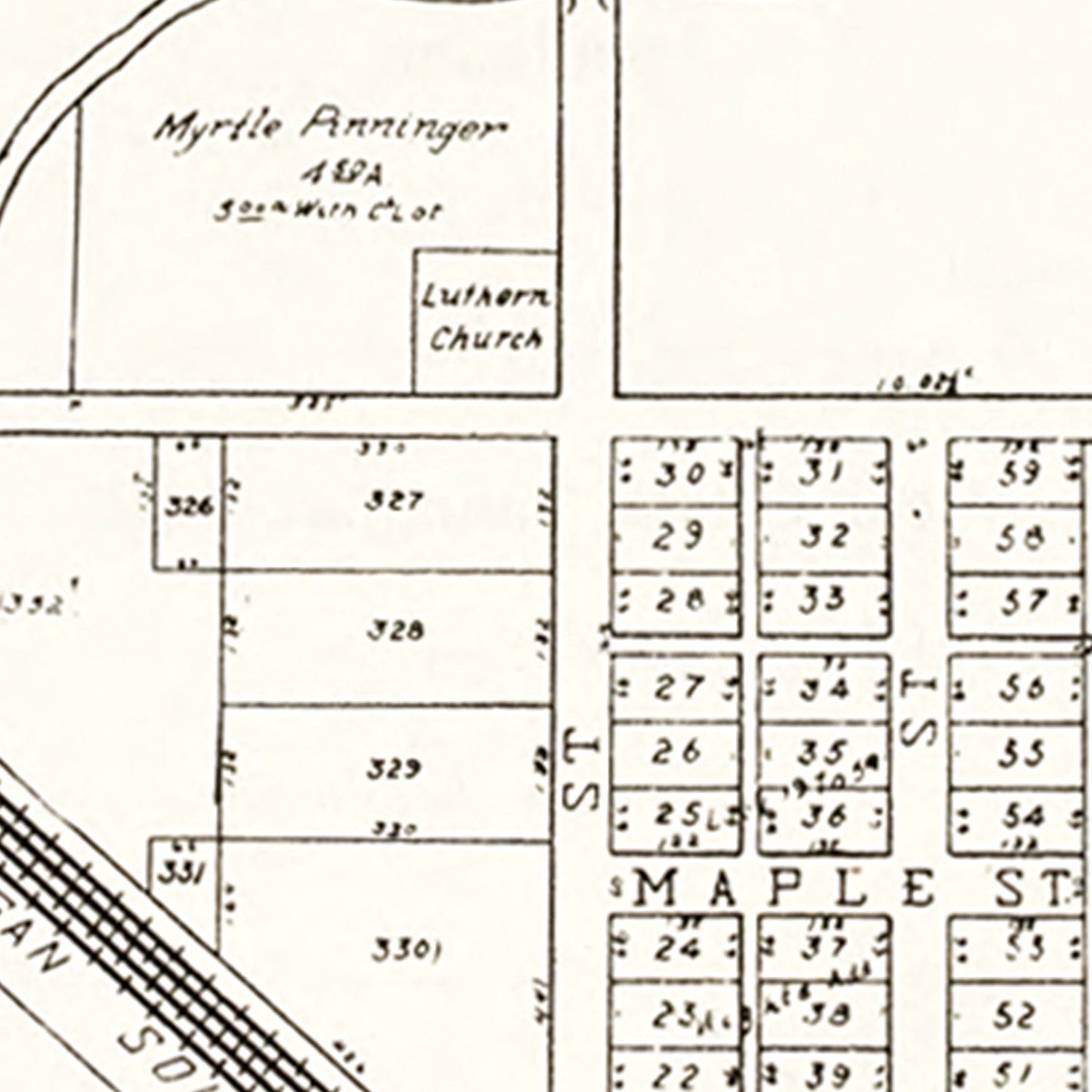 Vintage Map of Millbury, Ohio, 1912