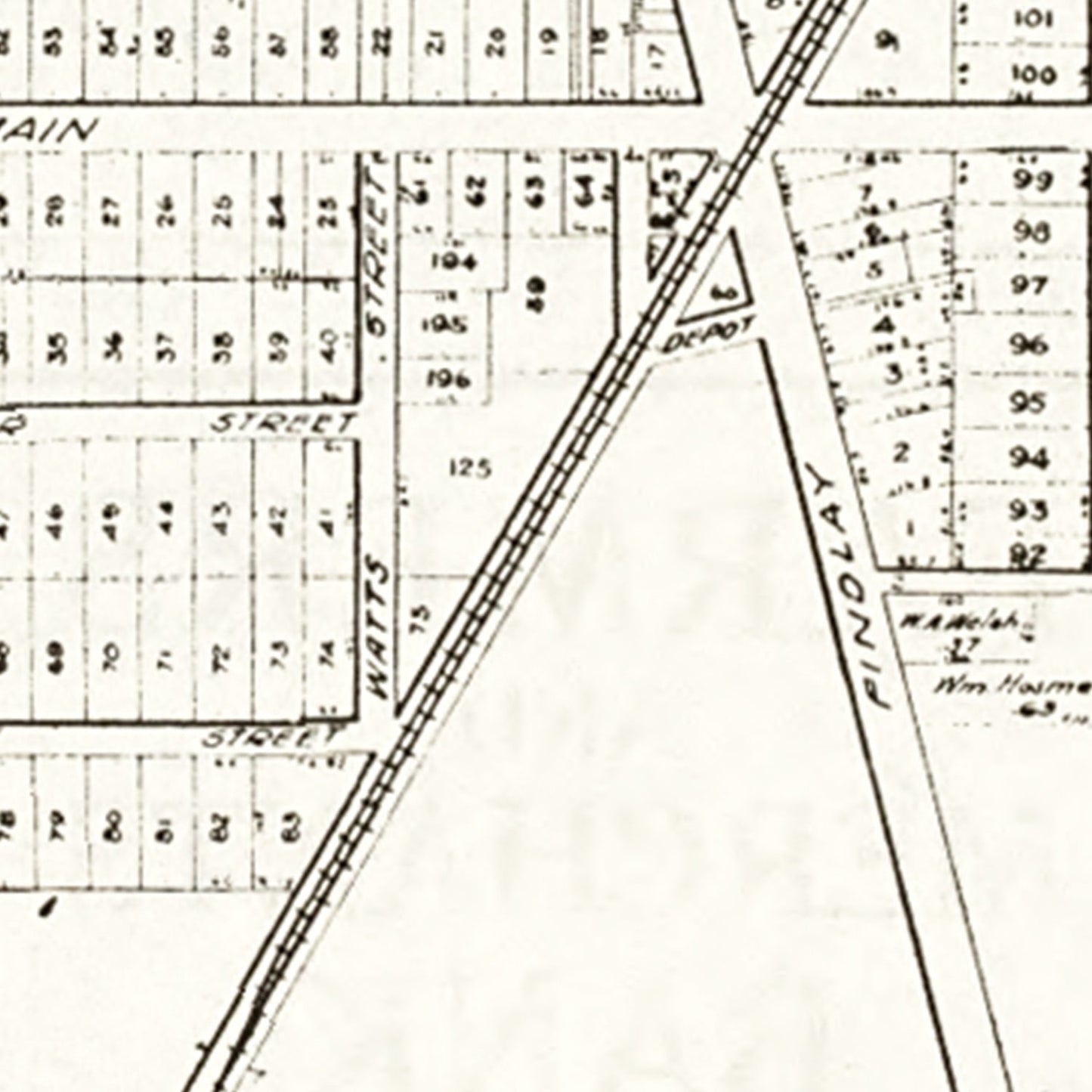 Vintage Map of Haskins, Ohio, 1912