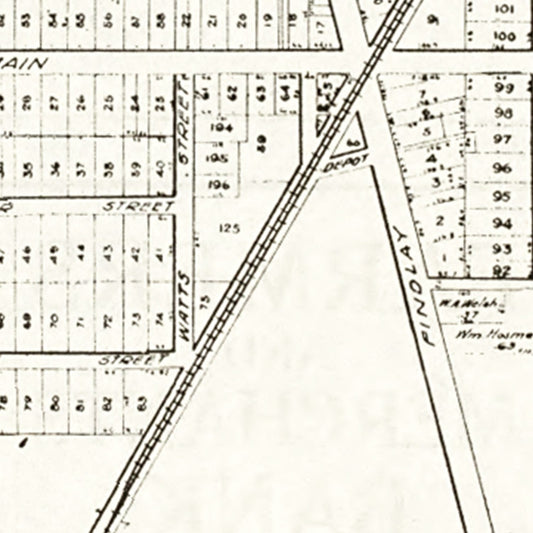 Vintage Map of Haskins, Ohio, 1912