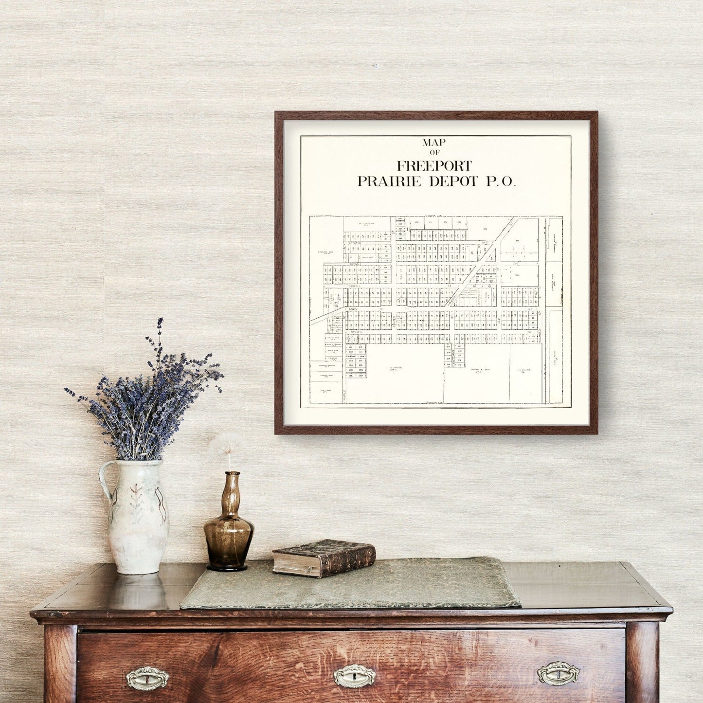 Vintage Map of Freeport, Ohio, 1912