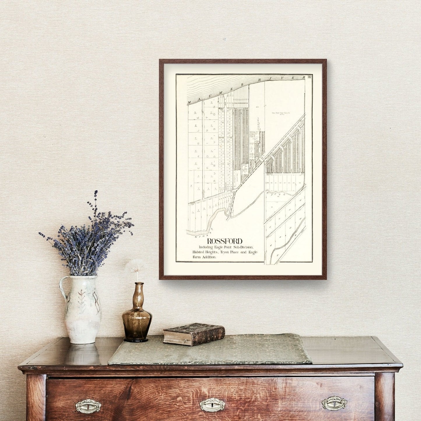 Vintage Map of Rossford, Ohio, 1912