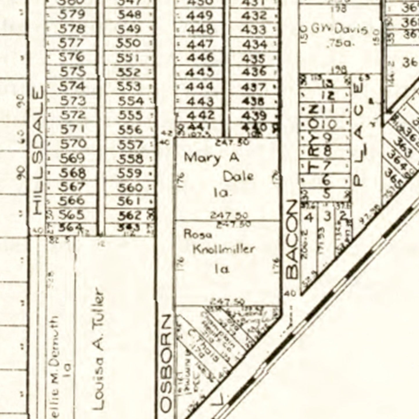 Vintage Map of Rossford, Ohio, 1912
