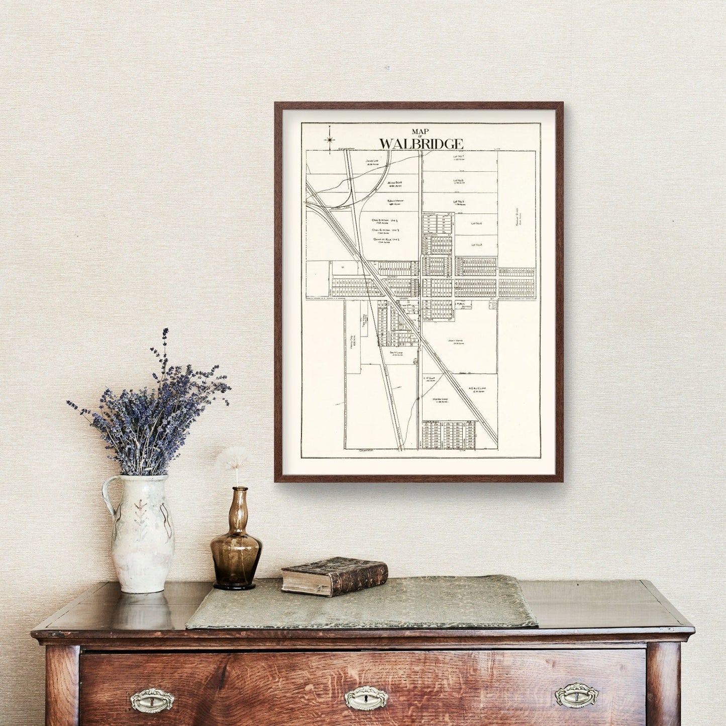 Vintage Map of Walbridge, Ohio, 1912