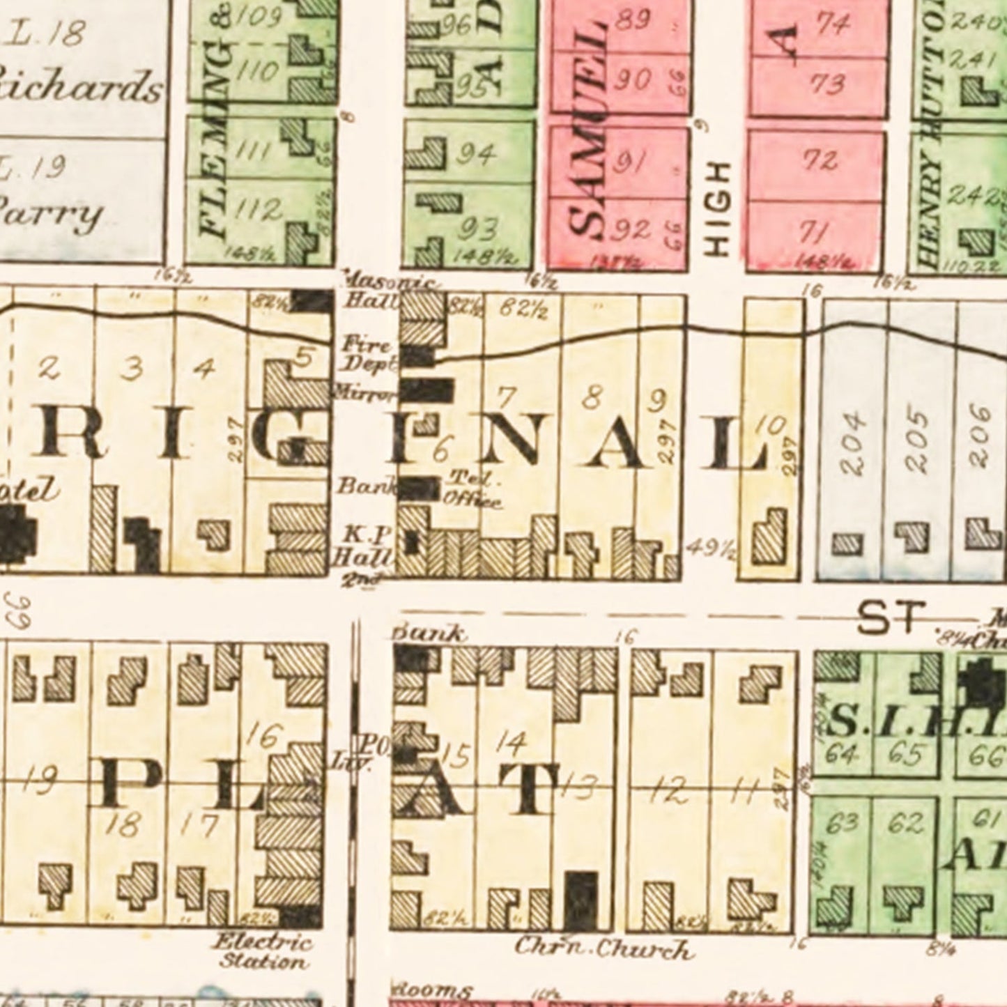 Vintage Map of New Paris, Ohio, 1912