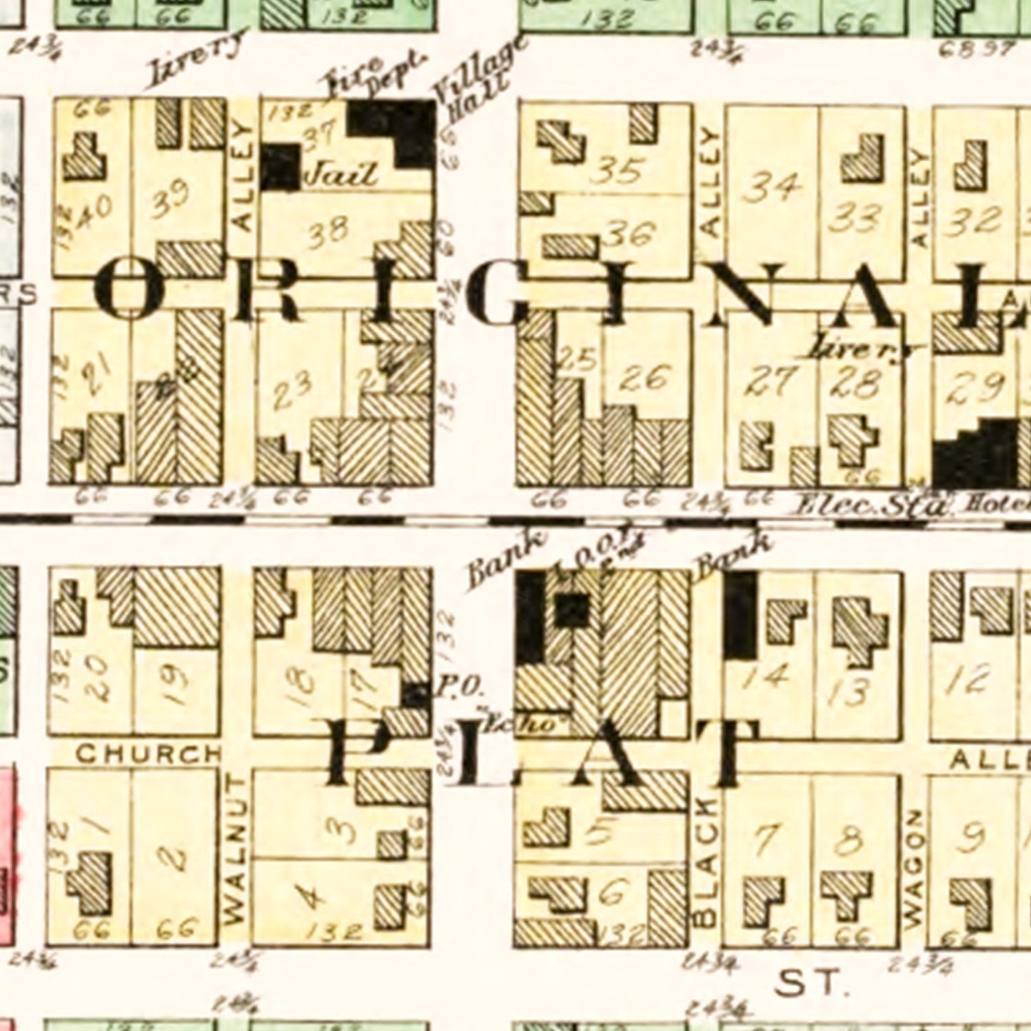 Vintage Map of West Alexandria, Ohio, 1912