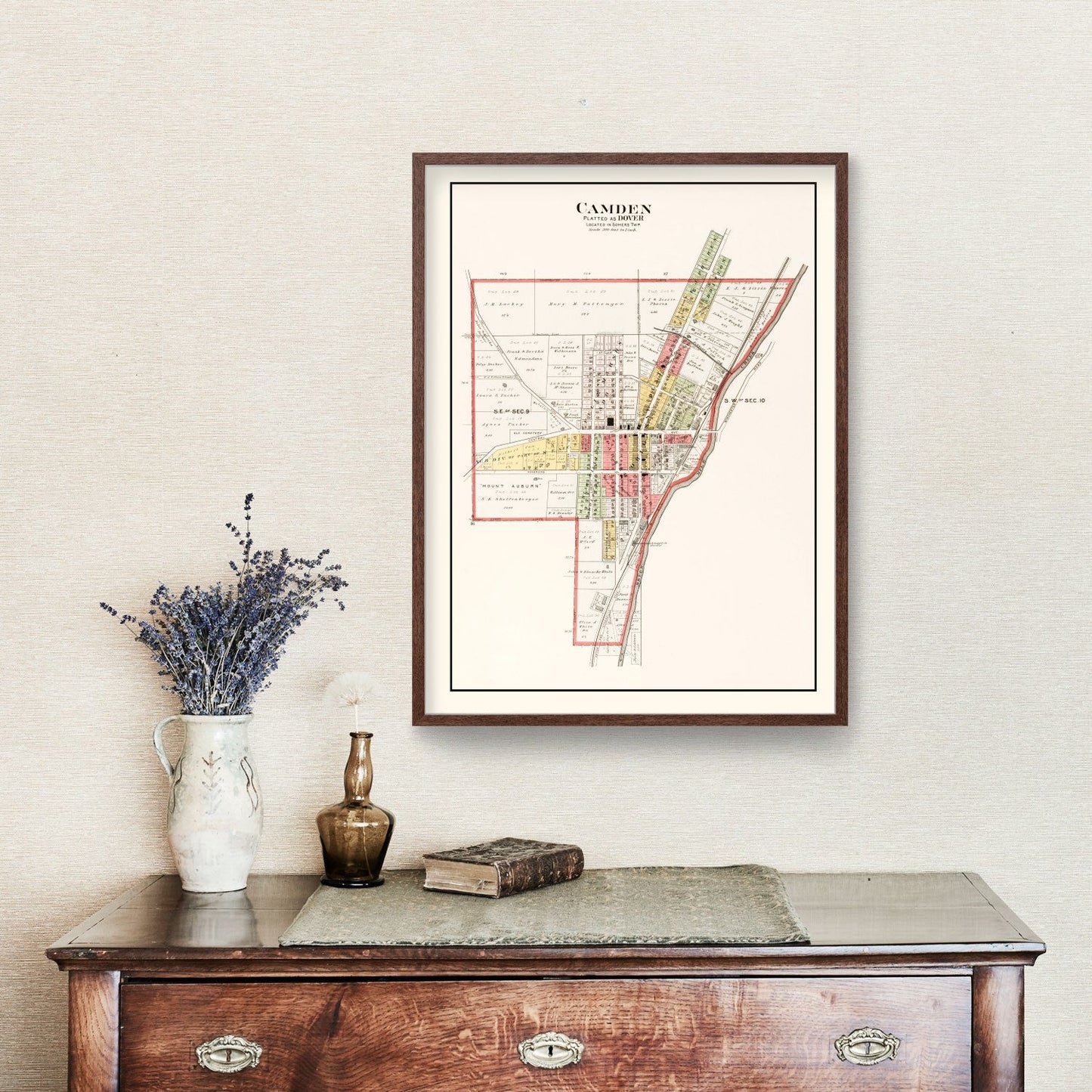 Vintage Map of Camden, Ohio, 1912 | Wall Art