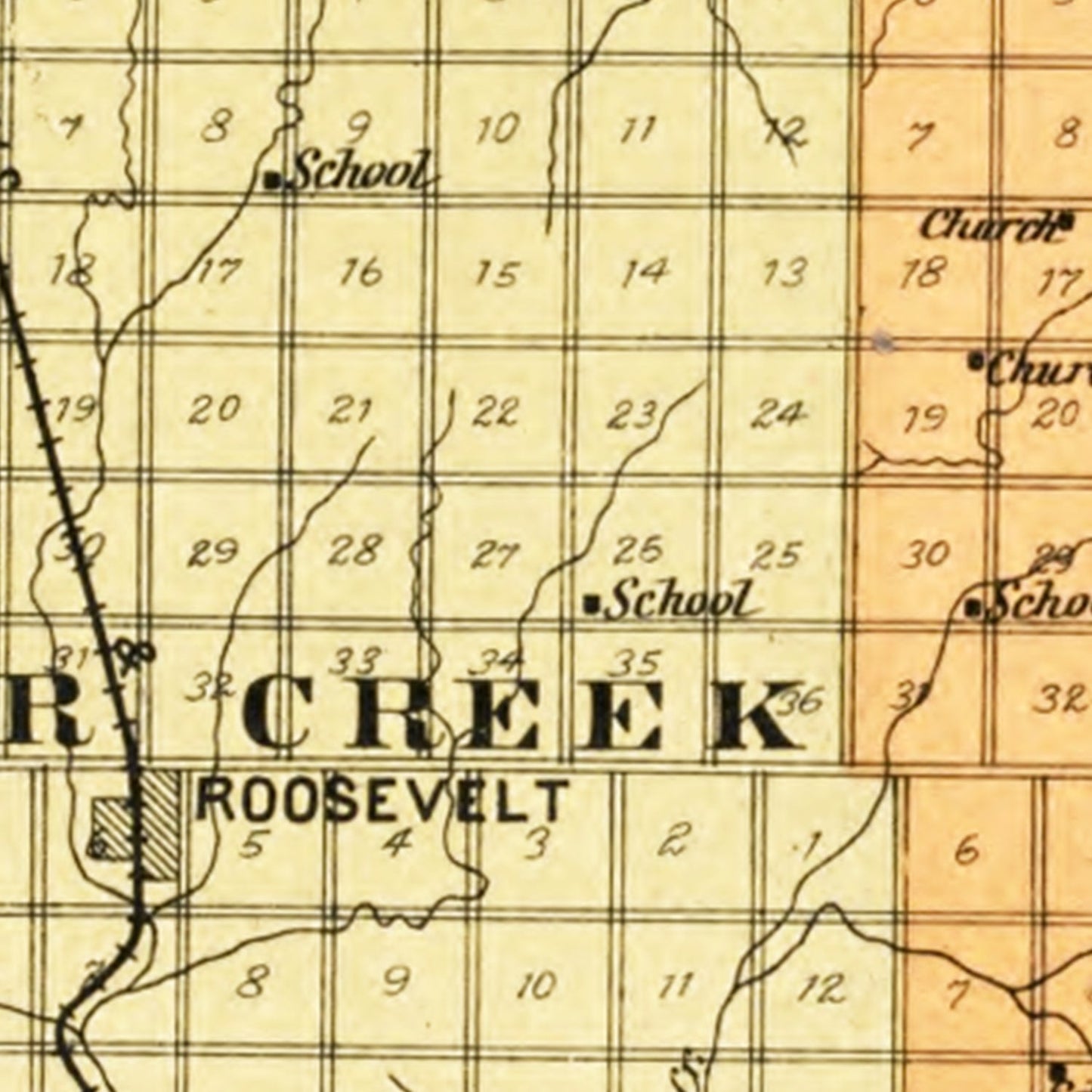 Vintage Map of Kiowa County, Oklahoma, 1913