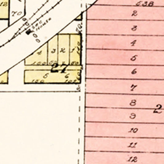 Vintage Map of Lugert, Oklahoma, 1913