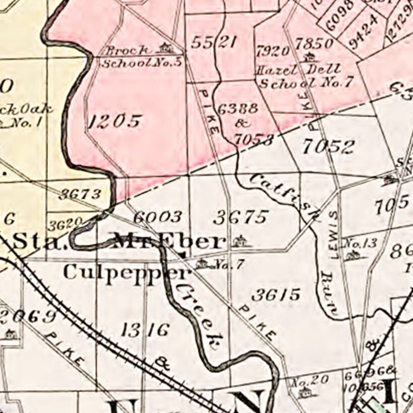 Vintage Map of Fayette County, Ohio, 1913