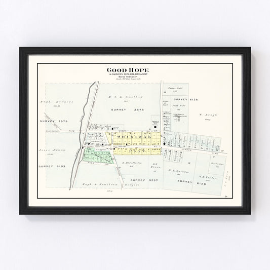 Vintage map of Good Hope, Ohio, 1913