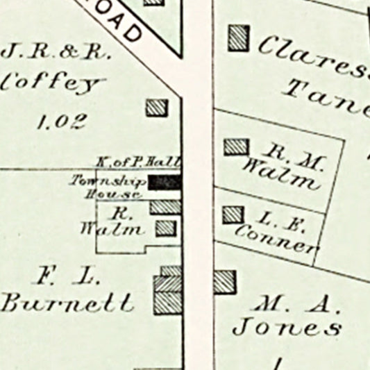 Vintage Map of Buena Vista, Ohio 1913