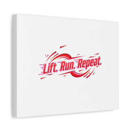 Lift Run Repeat Gym Motivation Canvas Wall Art